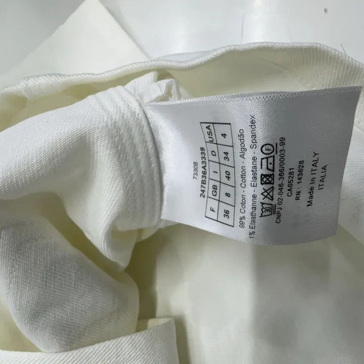 Other Dior White Casual Short Sleeve Zip Shirt 0079-2507 Size S / US 4 / IT 40 - 4 Thumbnail
