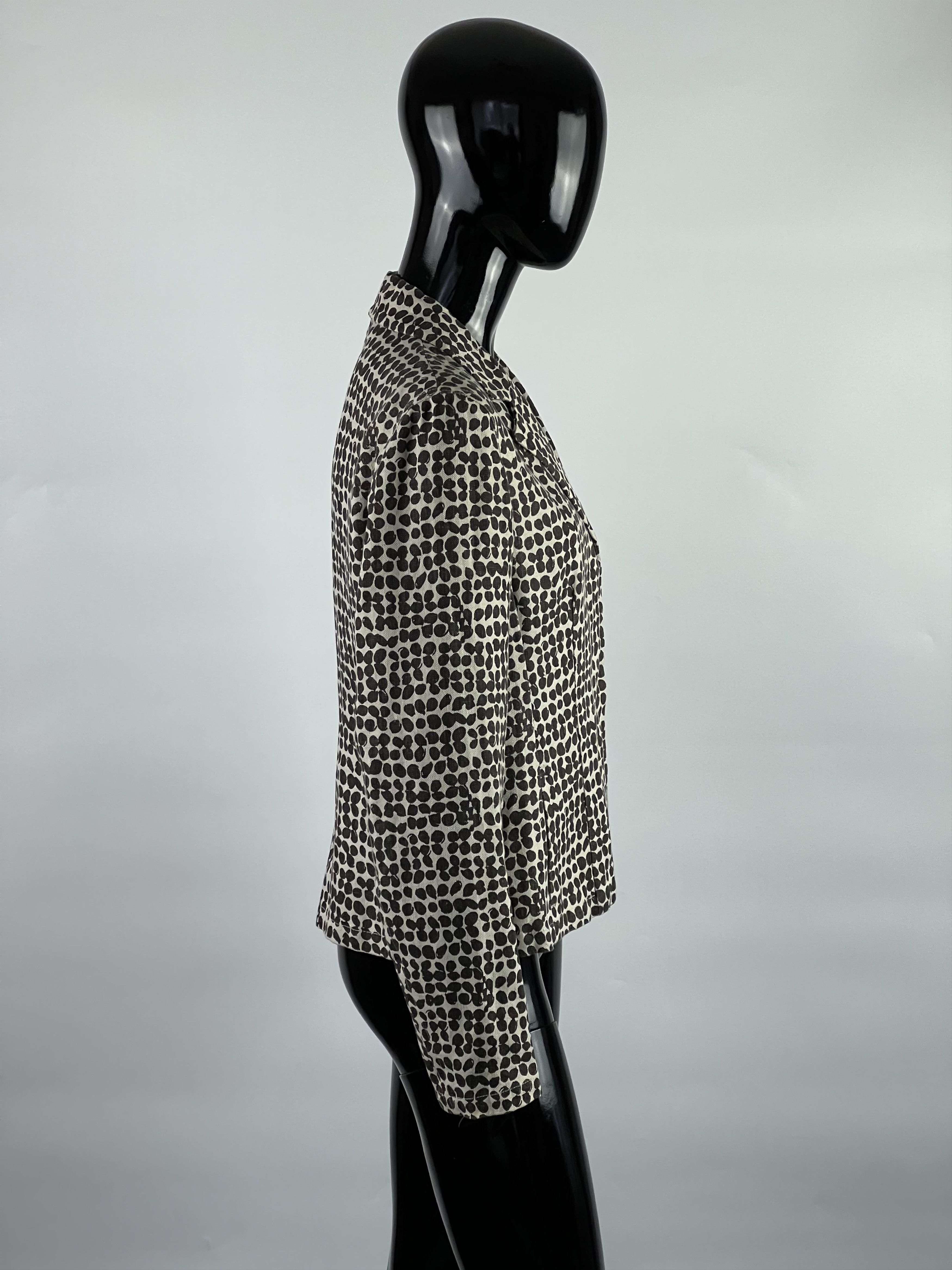 Max Mara Max Mara Brown White Linen Blazer Jacket Size 6 Size S / US 4 / IT 40 - 2 Thumbnail
