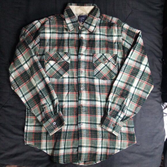 JCPenney Vintage JCPenney Men's Shop Flannel Button Shirt Size US M / EU 48-50 / 2 - 2 Thumbnail