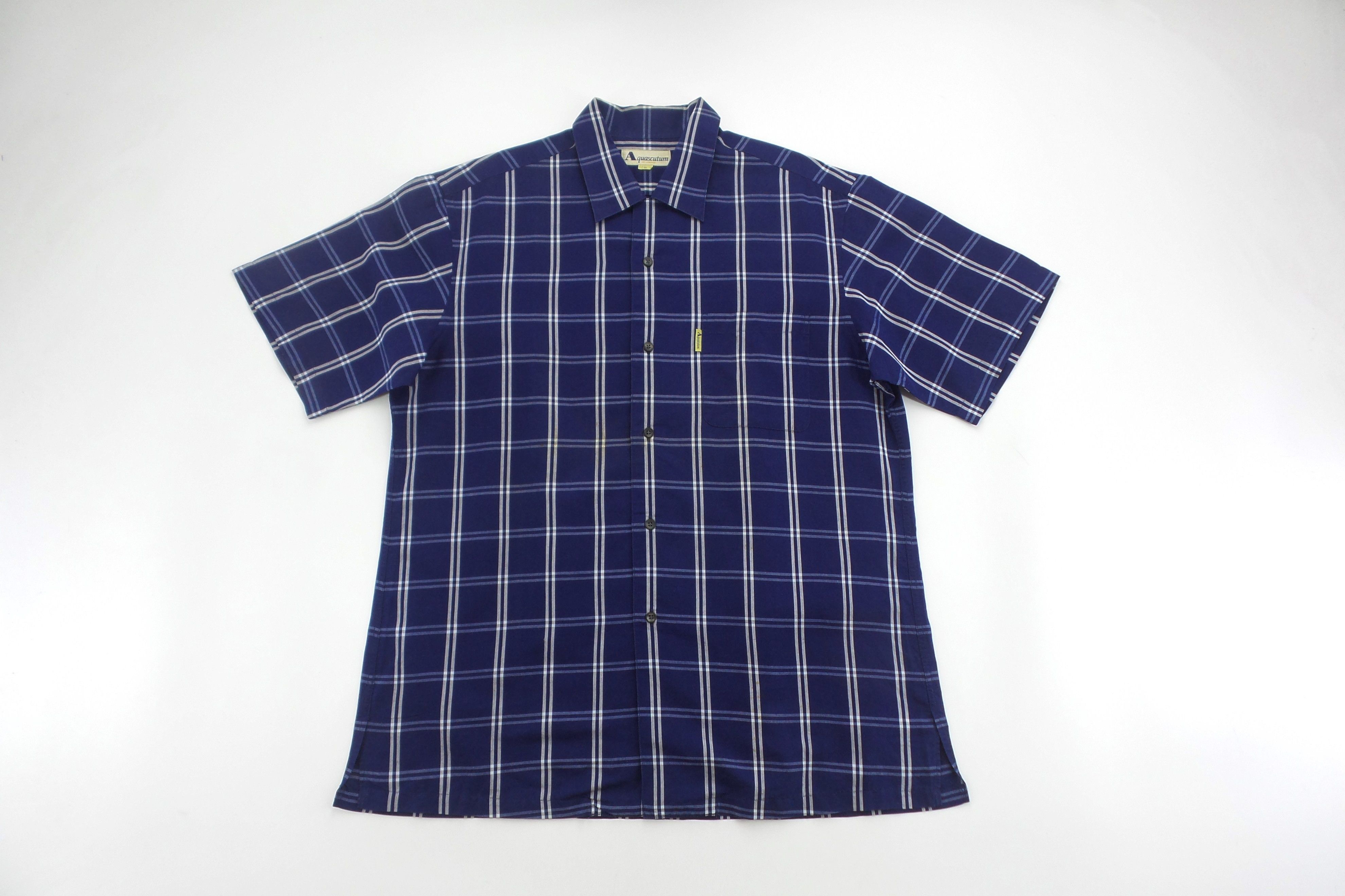 Aquascutum Aquascutum Single Pocket Checks Design Shirts Size US XL / EU 56 / 4 - 1 Thumbnail