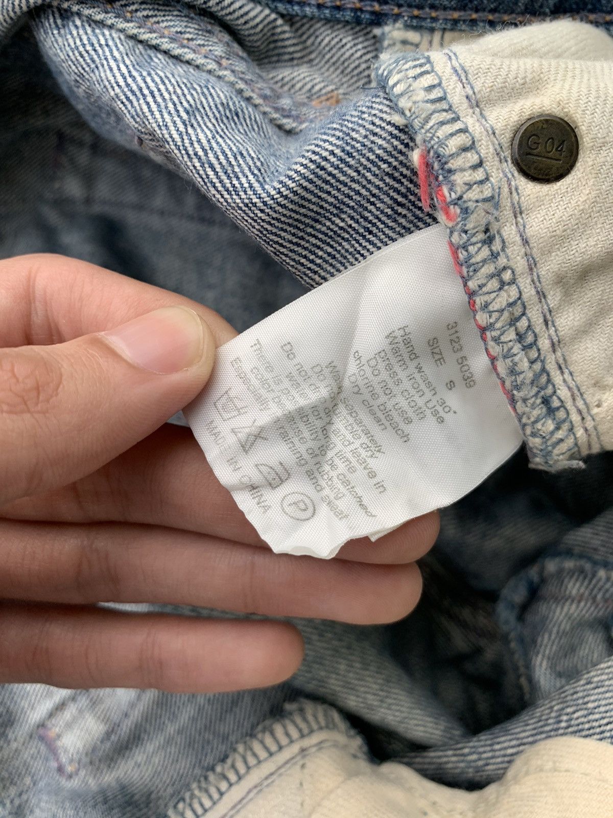 GOA GENUINE VINTAGE GOA JAPANESE SELVEDGE PUNK DISTRESSED DENIM☠️ Size US 30 / EU 46 - 20 Thumbnail