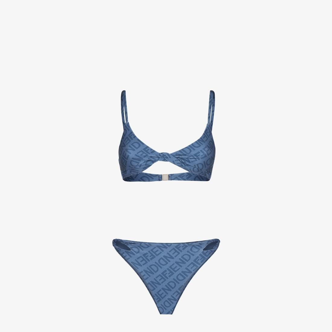 Fendi o1loc1c1024 FXBH65 Swimsuit in Blue Size XS / US 0-2 / IT 36-38 - 1 Thumbnail