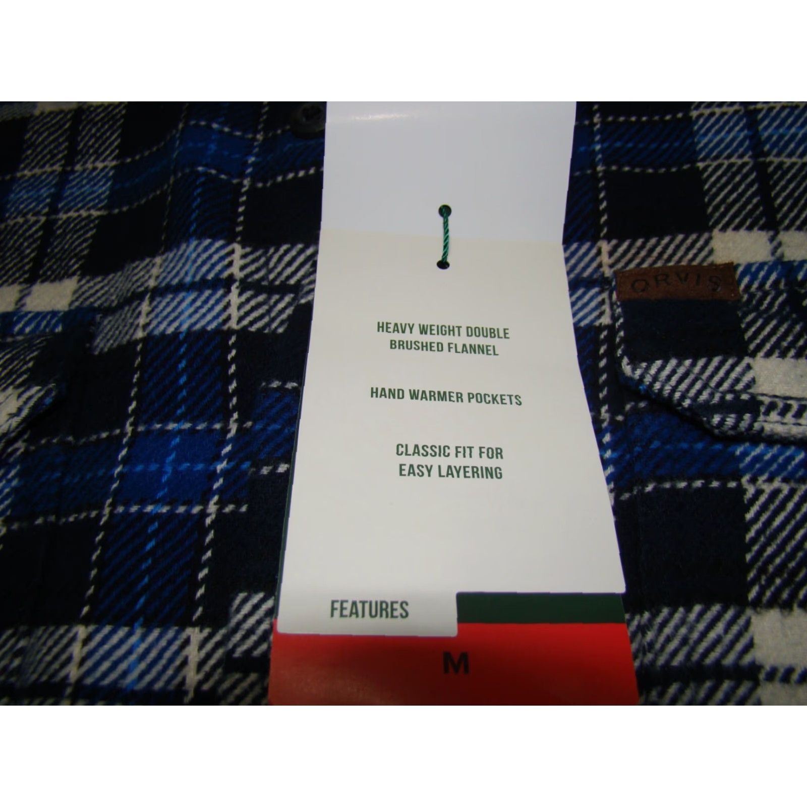 Orvis Orvis Shirt Mens Medium Heavy Weight Blue Plaid Flannel Button Long Sleeve NWT Size US M / EU 48-50 / 2 - 4 Thumbnail