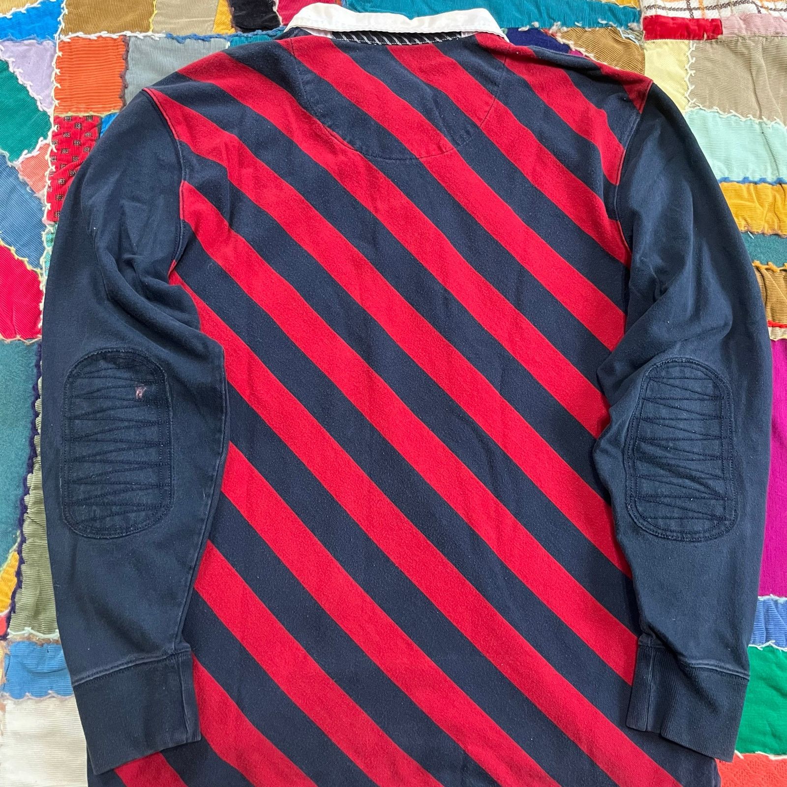 Old Navy Old Navy Diagonal Striped Navy and Red Rugby Polo XL Size US XL / EU 56 / 4 - 2 Thumbnail