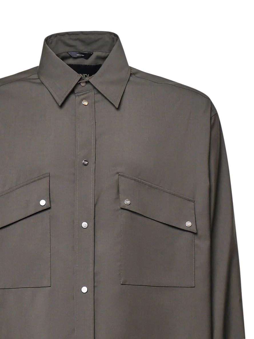 Fendi o1s1wg110526 Shirt in Black Size US L / EU 52-54 / 3 - 3 Thumbnail