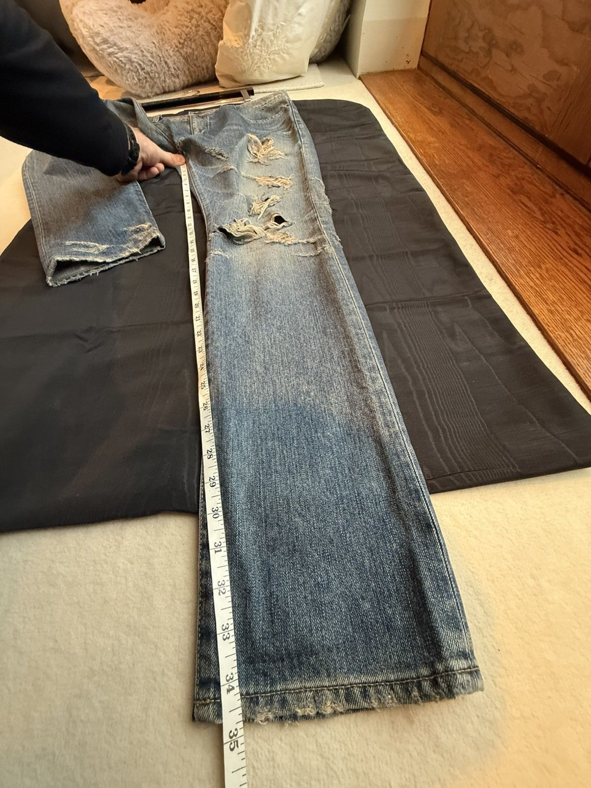Saint Laurent Paris FW13 Holy Grail Saint Laurent crash Hedi jeans 36 skinny d02 Size US 36 / EU 52 - 10 Thumbnail