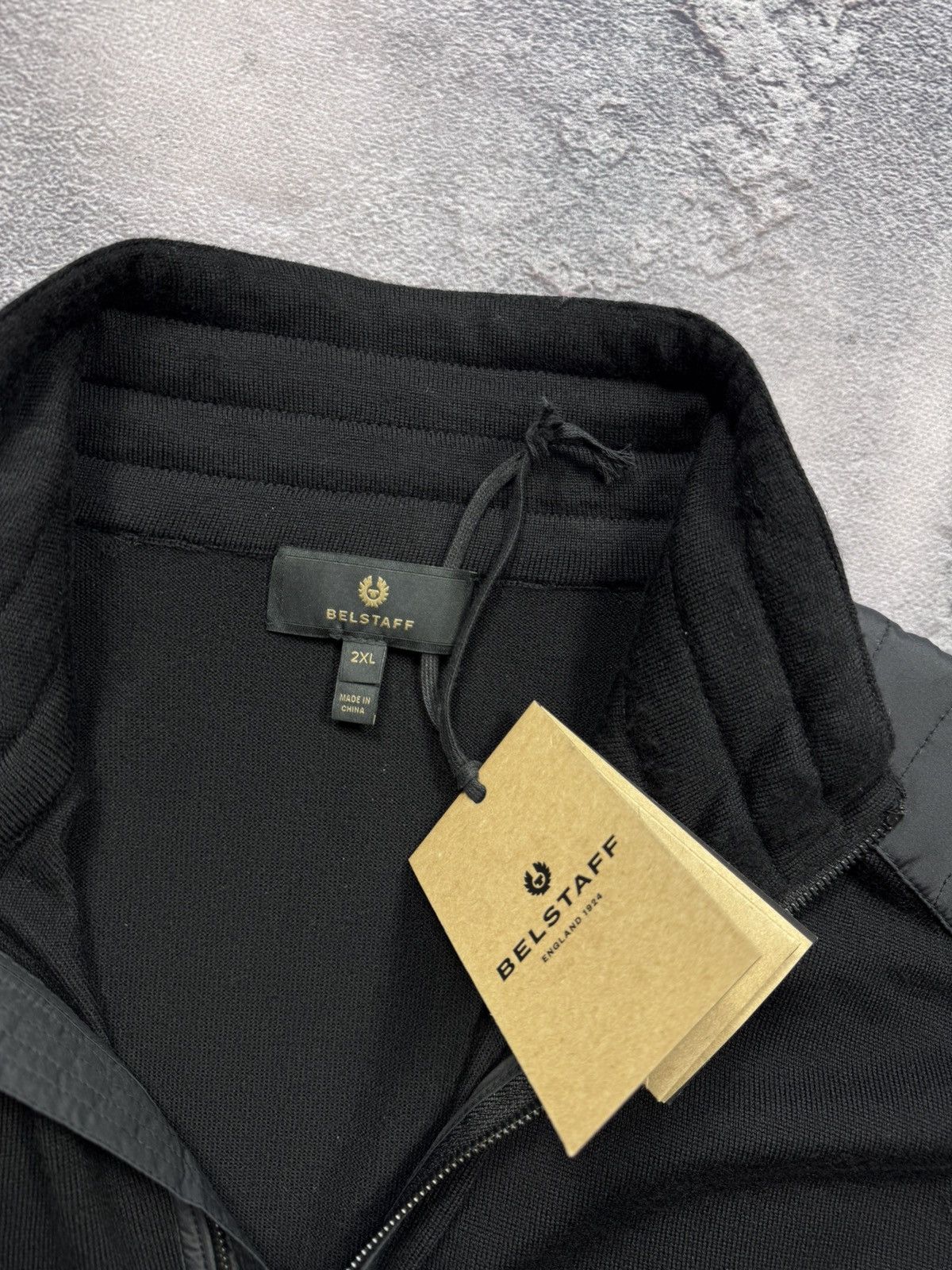 Belstaff Belstaff Quarter-Zip Hybrid Knit Pullover Size US XXL / EU 58 / 5 - 4 Thumbnail