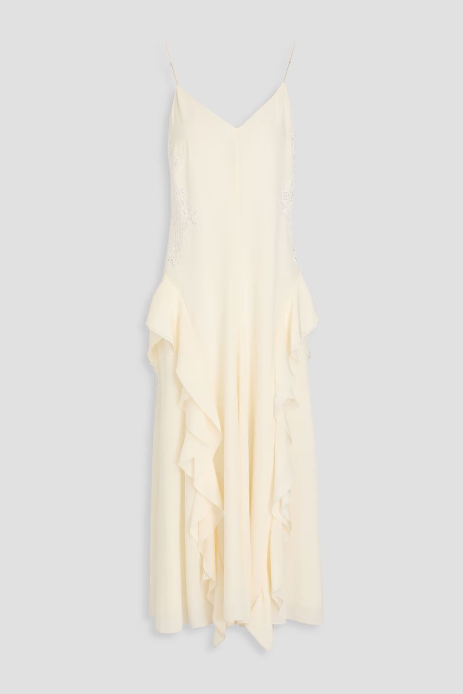 Chloe o1loc1c10425 Lingerie Dress in Coconut Milk Size S / US 4 / IT 40 - 1 Thumbnail