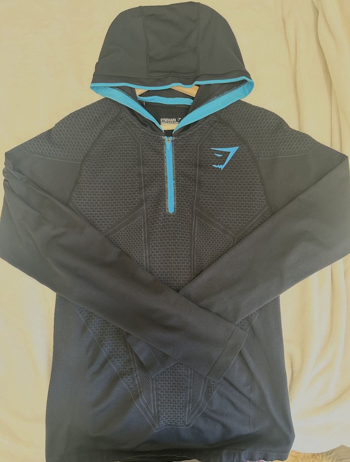 Gymshark Gymshark Onyx V3 Compression Hoodie Black Onyx ✓DAVID