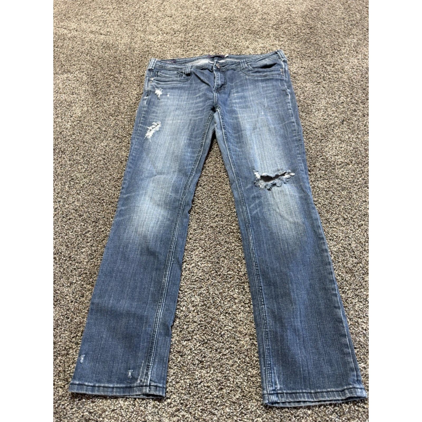 Vintage VINTAGE Vigoss Women's Jeans 36X30 Blue Denim 13 5-Pocket Straight Mid Rise Size 34" / US 12 / IT 48 - 2 Thumbnail