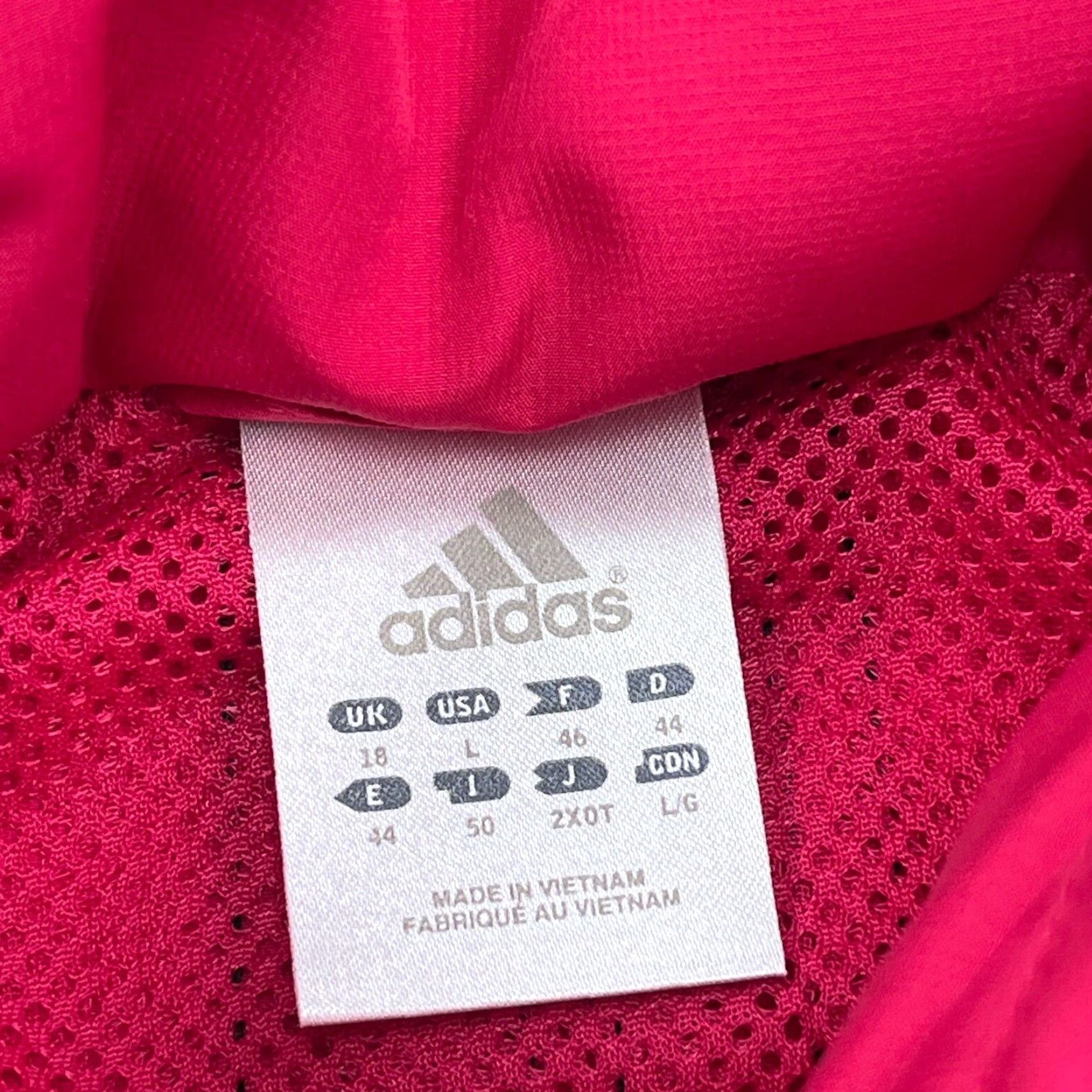 Adidas Adidas Jacket Women Large Pink Windbreaker Rain Coat Lightweight Zip Wind-Resistant All Seasons Packable Full Zip Sports Coat Womens Size L / US 10 / IT 46 - 6 Thumbnail
