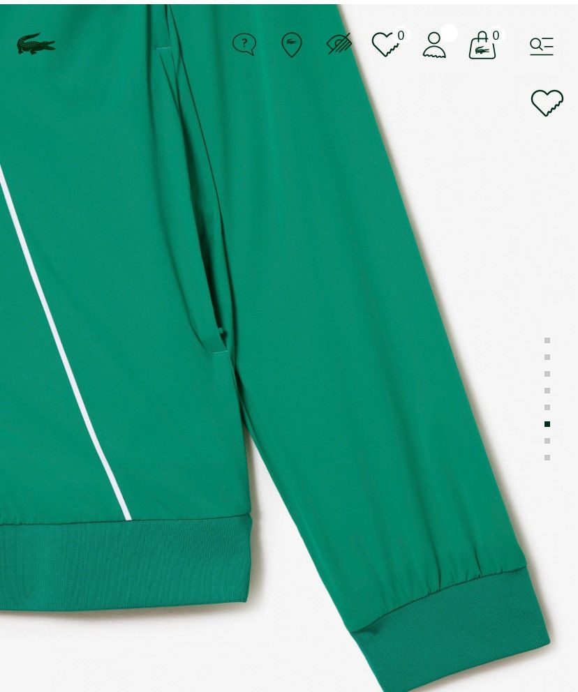 Lacoste Lacoste Sport Novak Djokovic Mens Small Green Jacket Size US S / EU 44-46 / 1 - 4 Thumbnail