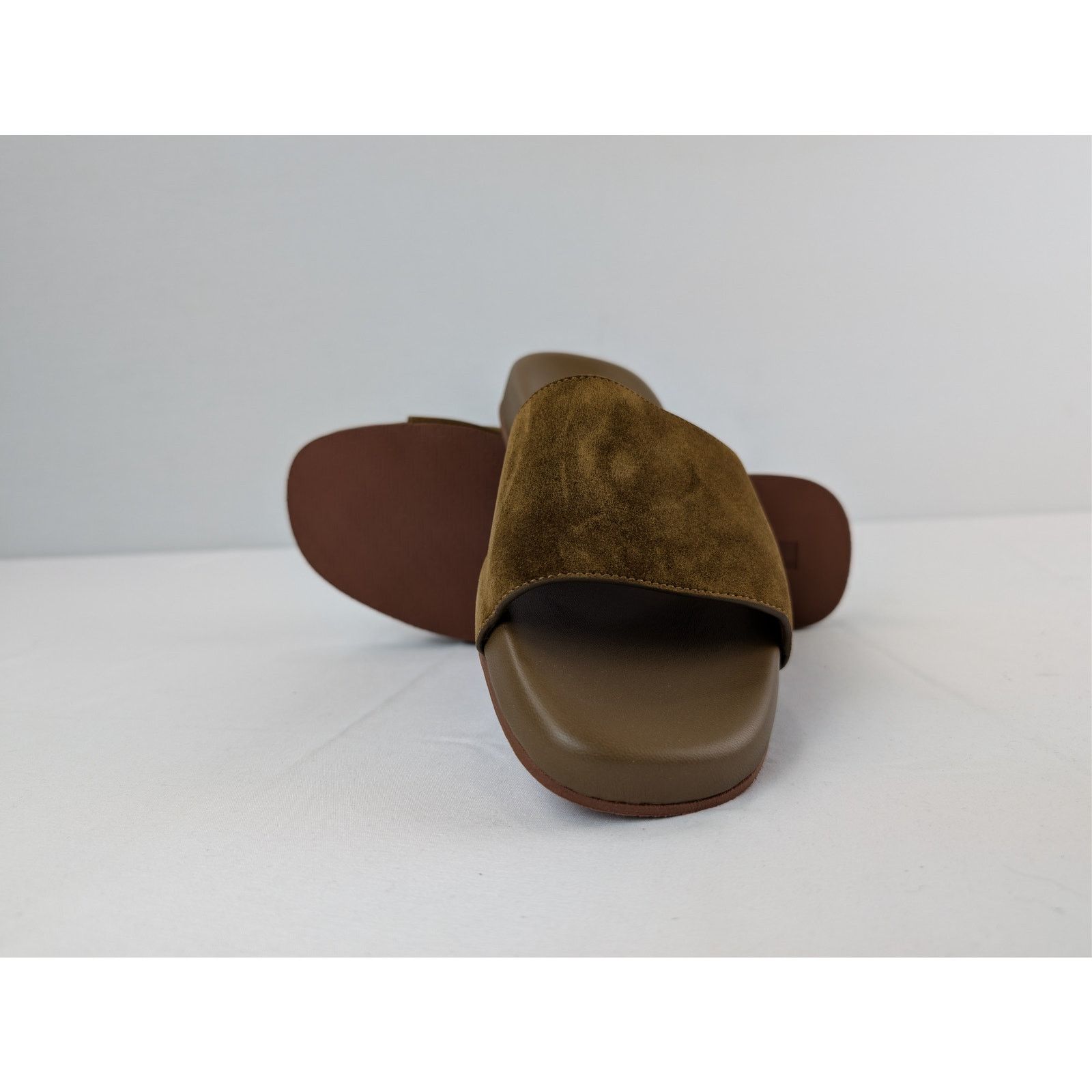 Loro Piana o1rshd1 Sea-Slide Walk Suede Slippers in Tan Size US 8 / EU 41 - 13 Thumbnail