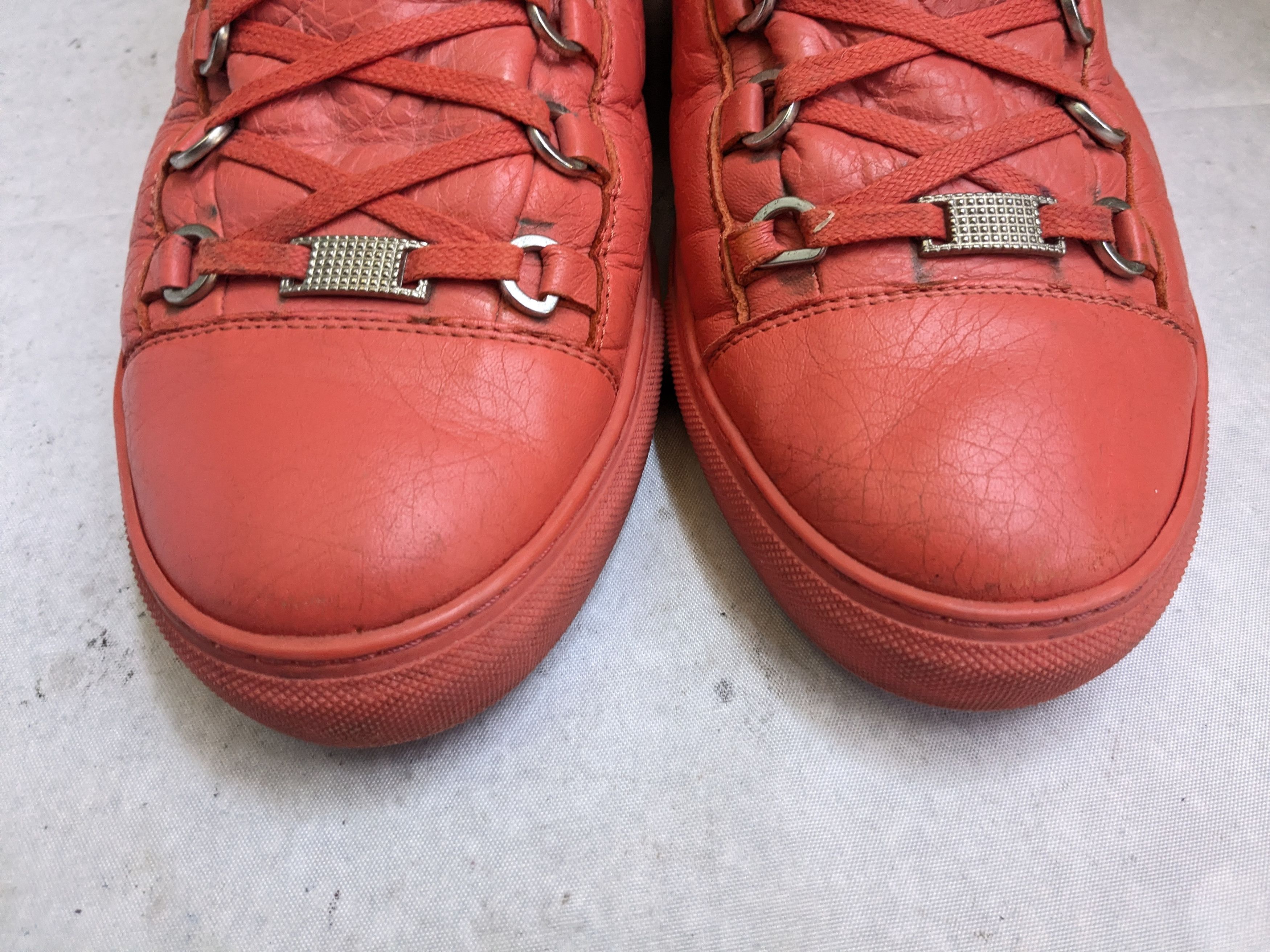 Balenciaga Balenciaga Arena Sneakers Orange High Tops Leather Size US 11 / EU 44 - 2 Thumbnail