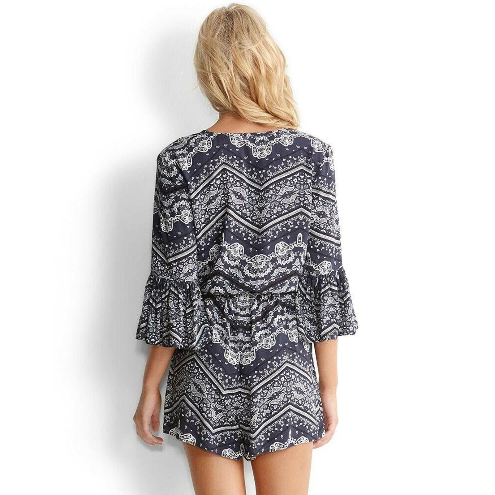 Anthropologie New Anthropologie Seafolly Bandana Bodysuit, La Belle Romper Size 28" / US 6 / IT 42 - 3 Thumbnail