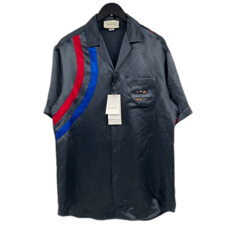 Gucci Gucci Silk Short Sleeve Flag Shirt-2505 Size US M / EU 48-50 / 2 - 1 Thumbnail