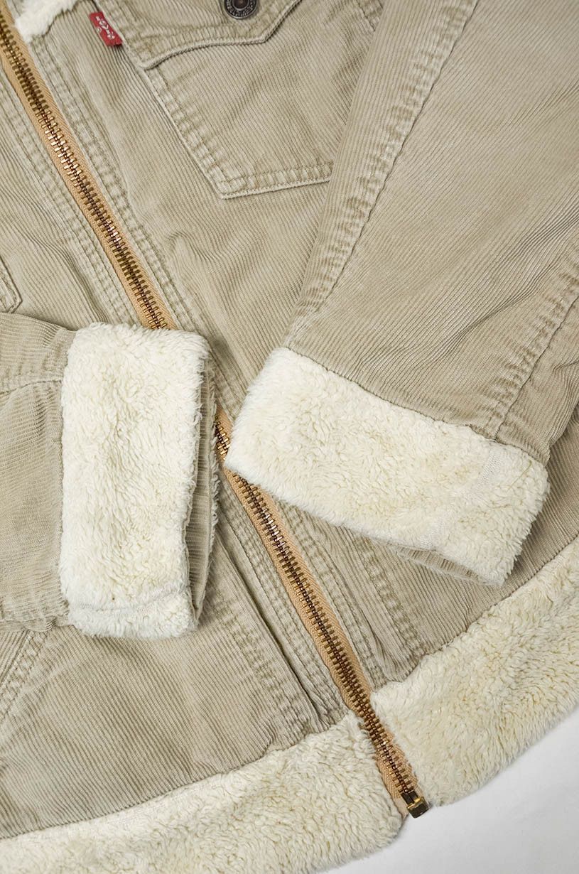 Levi's Levi’s Sherpa Cord Jacket Beige - Size L Size S / US 4 / IT 40 - 3 Thumbnail