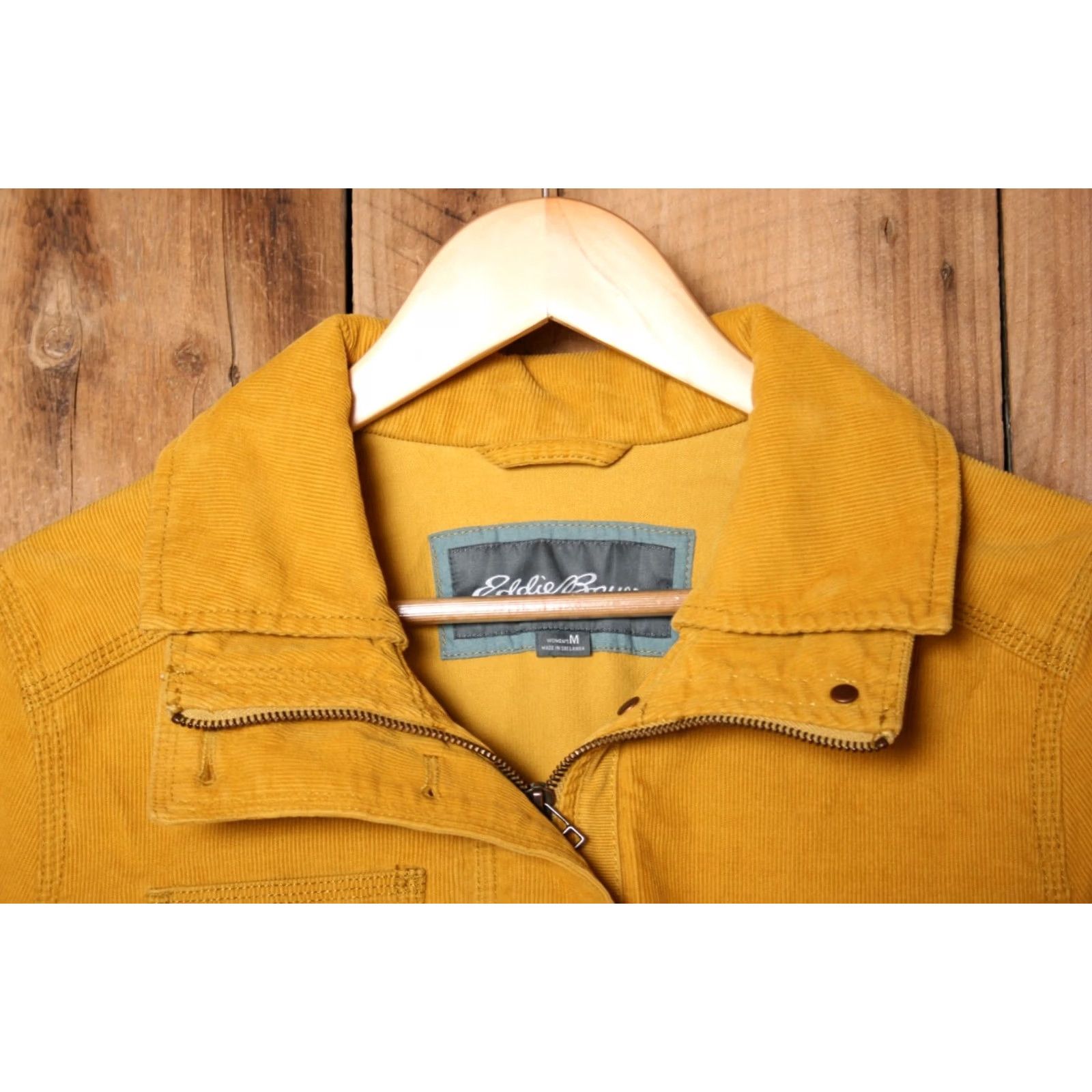 Eddie Bauer EDDIE BAUER Jacket Women's M Corduroy Utility Yellow Fall 2013 Shirt? Size M / US 6-8 / IT 42-44 - 2 Thumbnail