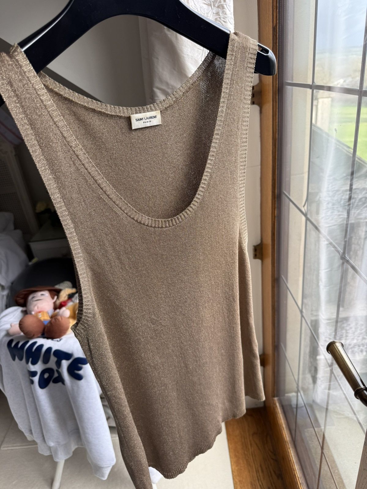 Saint Laurent Paris FW19 Saint Laurent metallic golf tank top vest sleeveless Size US M / EU 48-50 / 2 - 16 Thumbnail