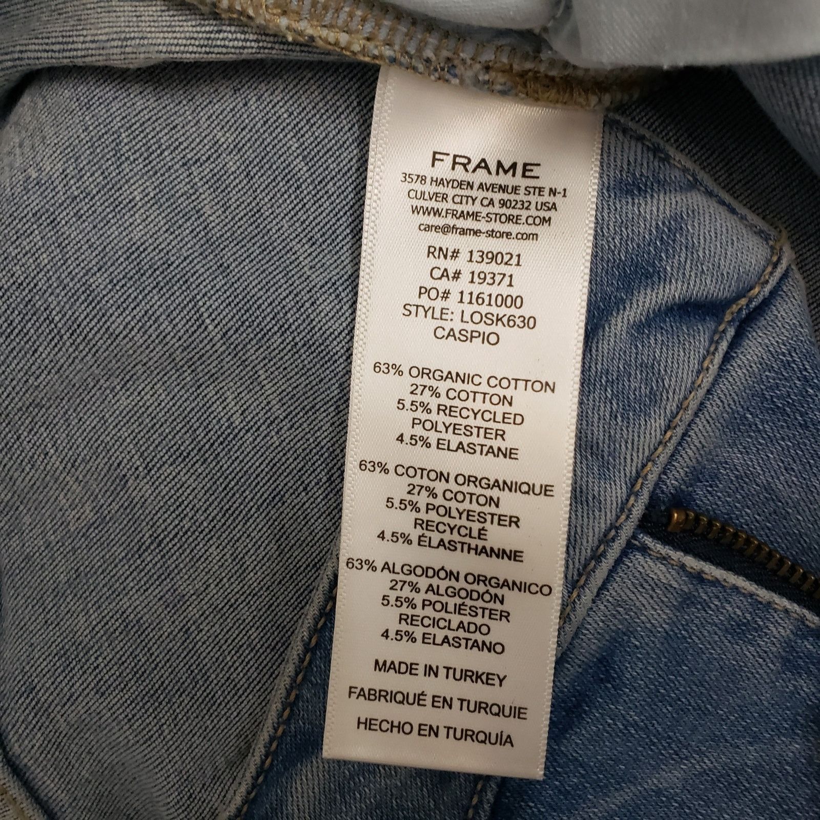 Frame NWT FRAME Le One Skinny Cropped Jeans Organic Cotton Stretch Size 26" / US 2 / IT 38 - 9 Thumbnail