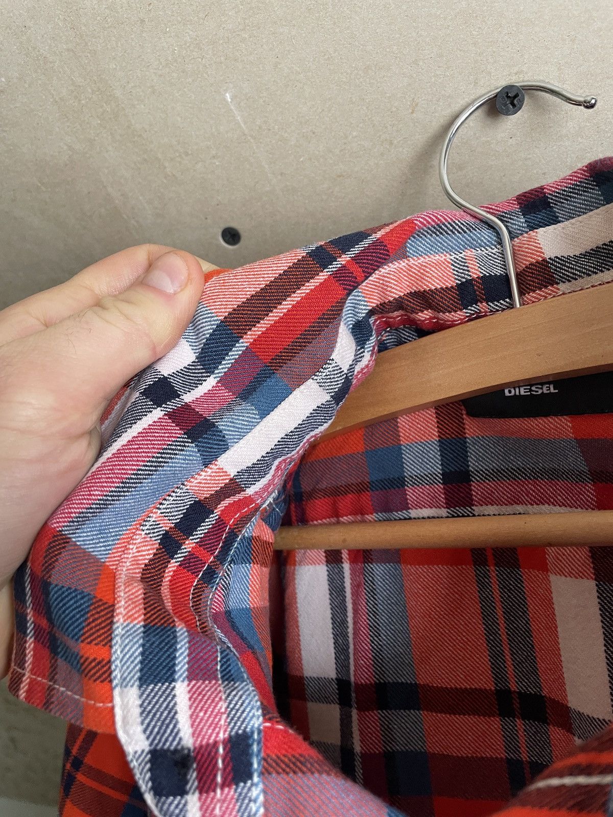 Diesel Diesel Men Long Sleeves Plaid Flannel Shirt Size XL Size US XL / EU 56 / 4 - 7 Thumbnail