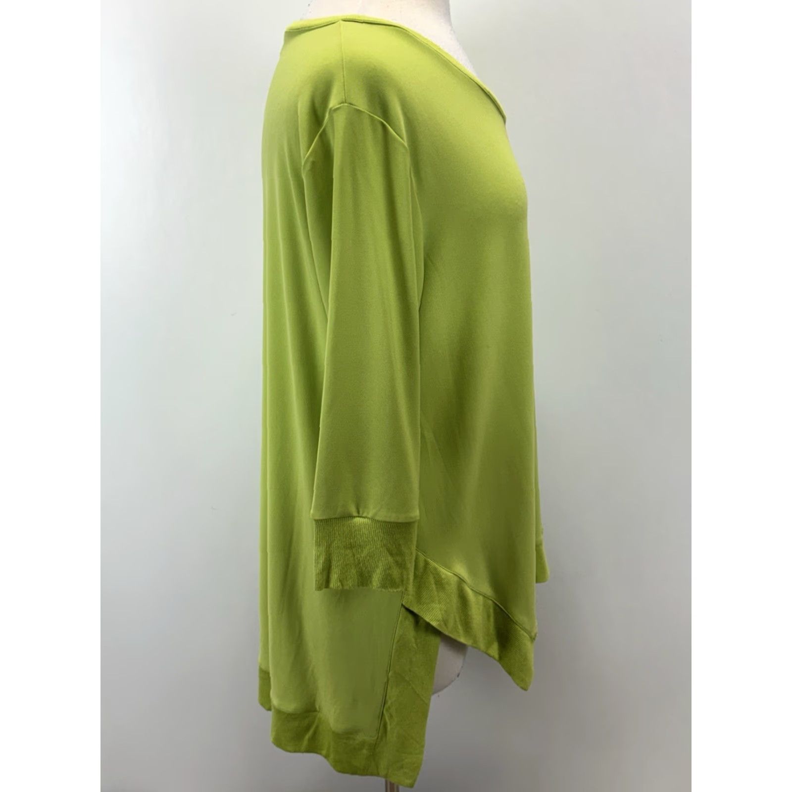 Vintage Sympli Canada Tunic Top Shirt Size 12 Green 3/4 Sleeve V-Neck Pullover Womens Regular Size XL / US 12-14 / IT 48-50 - 4 Thumbnail
