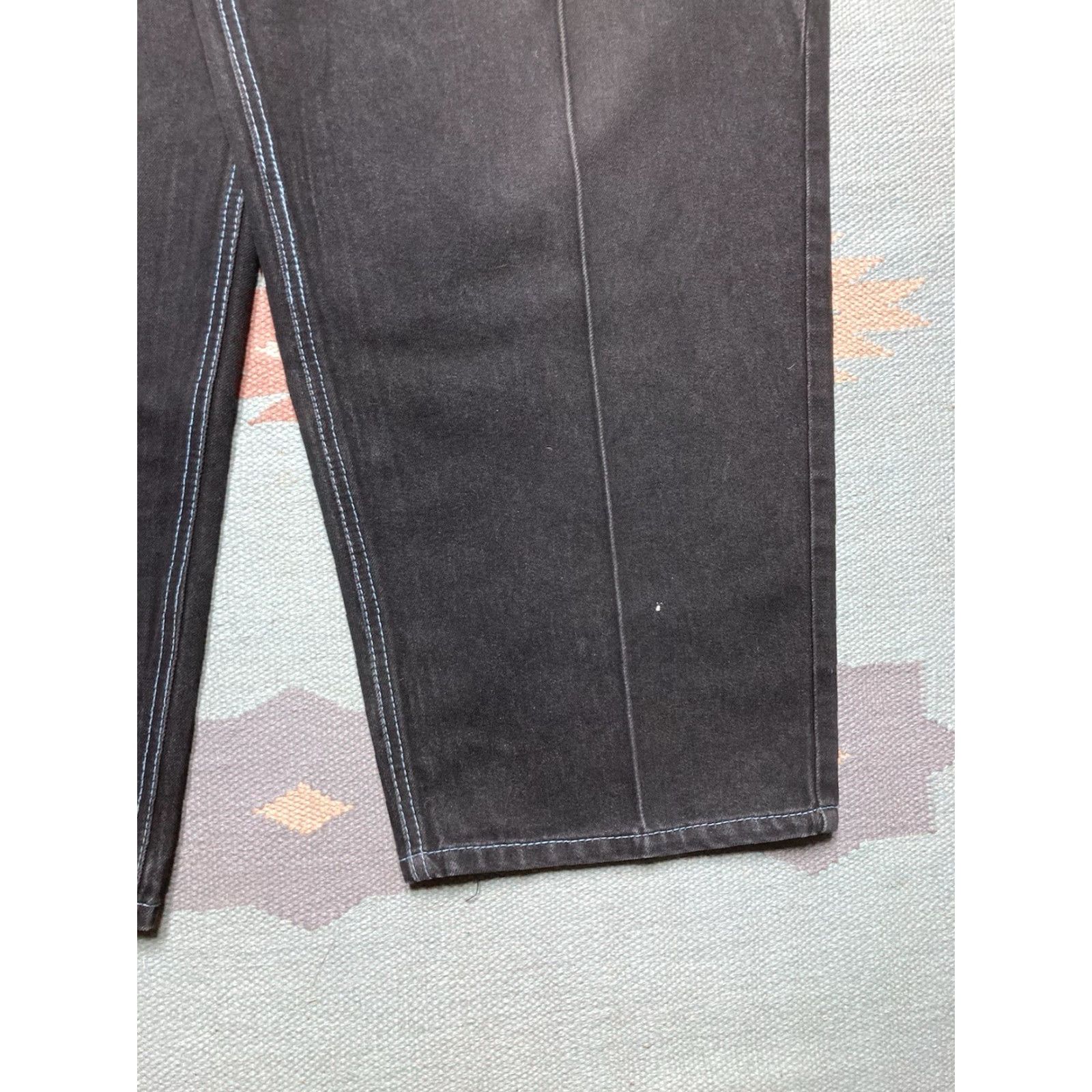 Vintage VINTAGE Knockout Jeans Wide-Leg 45x30 Black Hip Hop Grunge Skater Men Jeans Reg 45" Inseam 30" 9.5" Leg Opening Size US 44 / EU 60 - 6 Thumbnail