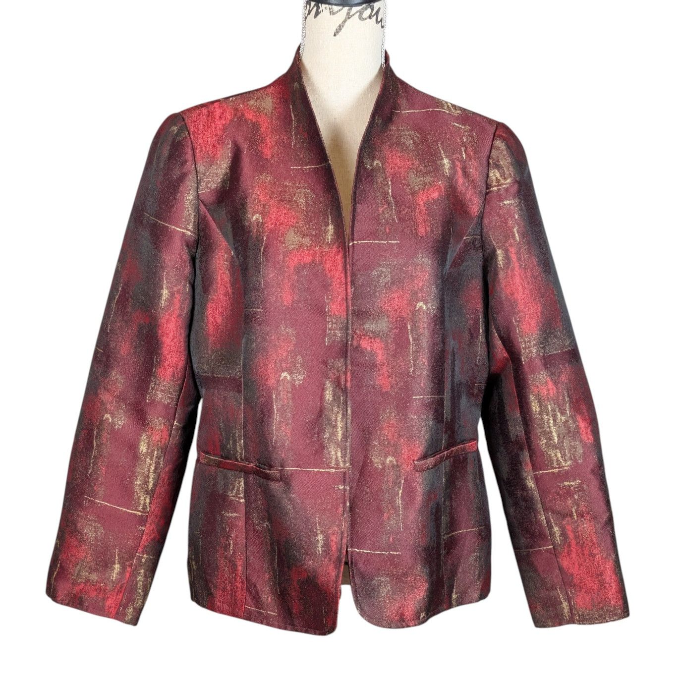 Coldwater Creek Metallic Brocade Tapestry Jacket Size L / US 10 / IT 46 - 1 Thumbnail