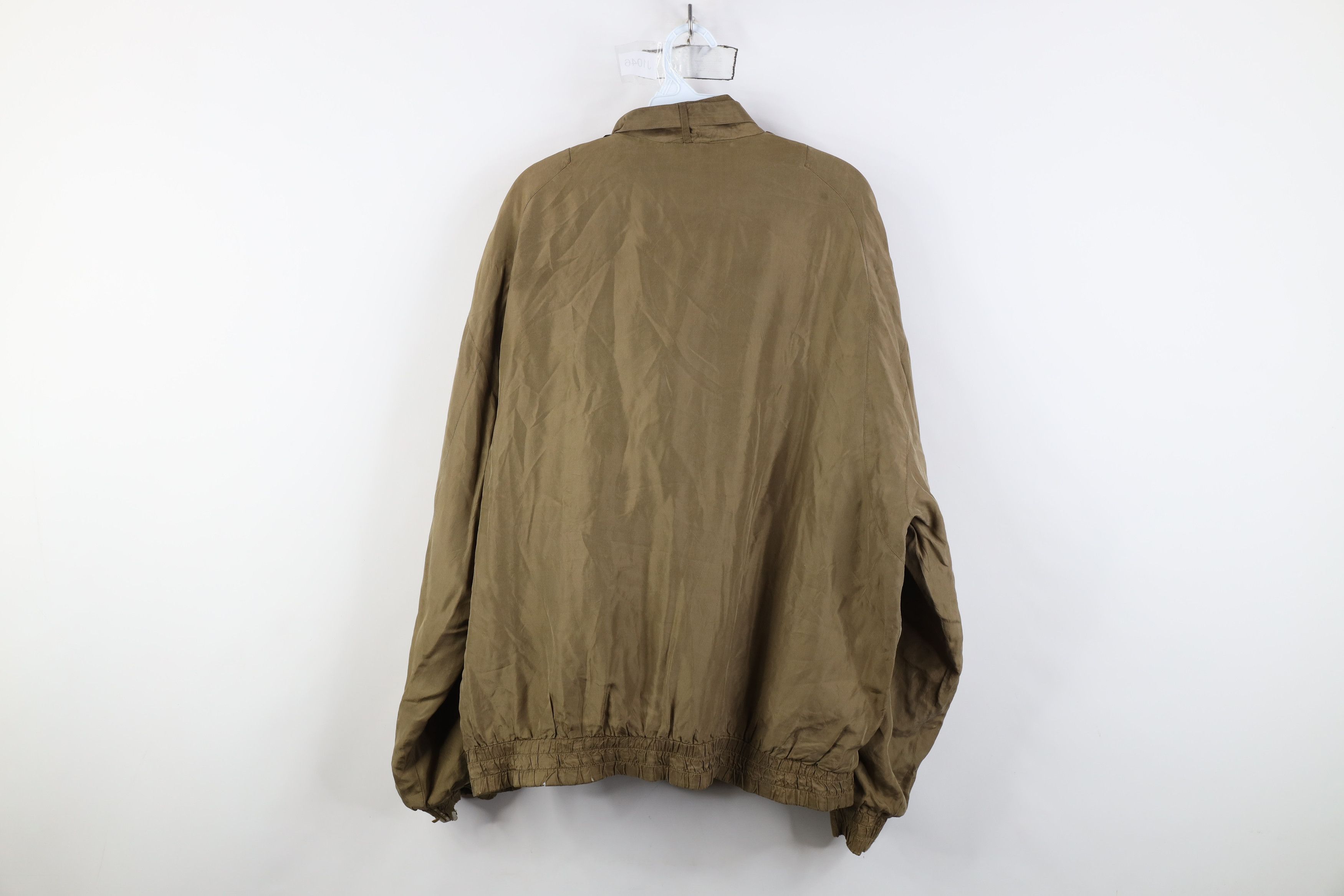 Vintage Vintage 90s Streetwear Silk Cafe Racer Bomber Jacket Green Size US L / EU 52-54 / 3 - 13 Thumbnail