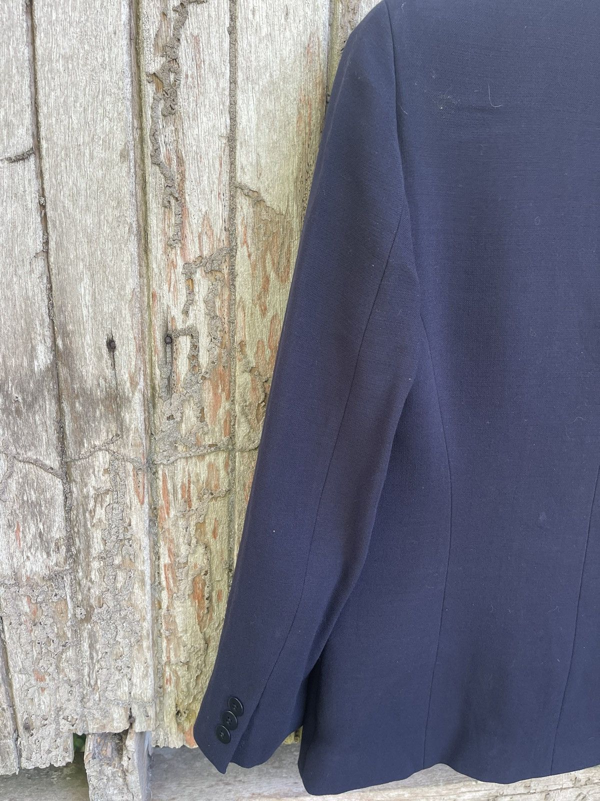 Designer Donna Karan Signature Navy Double-Breasted Blazer Size XS / US 0-2 / IT 36-38 - 13 Thumbnail