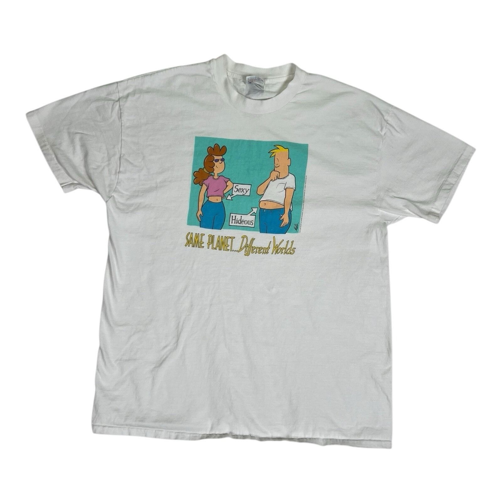 Hanes Vintage Dave Miller Comic T-Shirt XL “Same Planet Different Size US XL / EU 56 / 4 - 1 Thumbnail