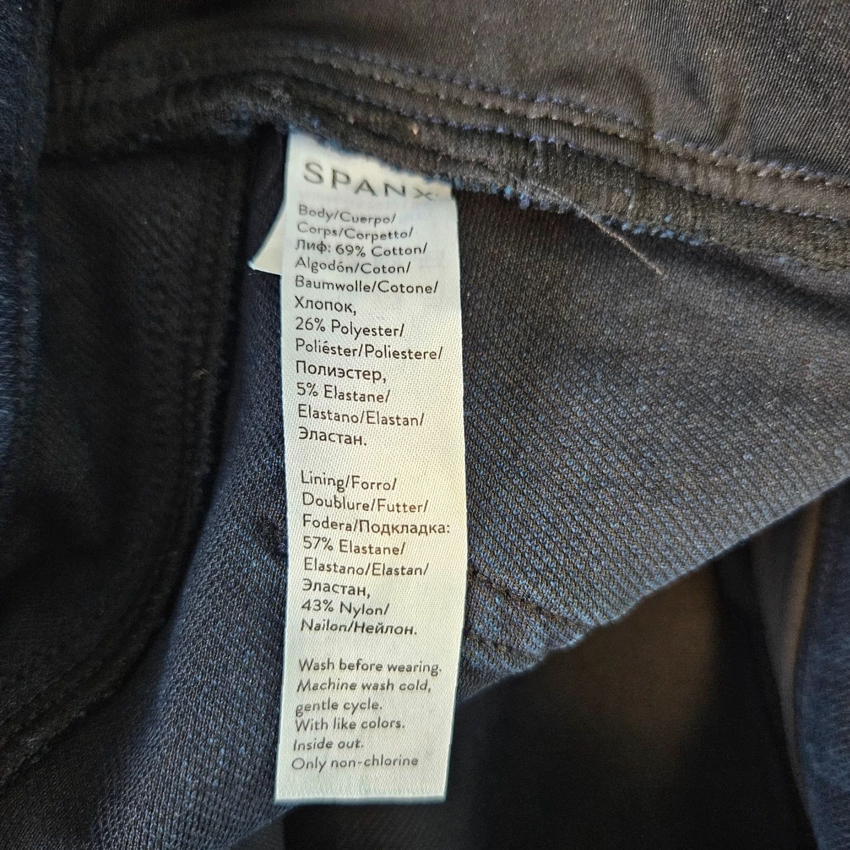 Spanx Spanx Womens Leggings Jeans Ankle High Rise Pull On L Blue Size L Size 36" / US 14 / IT 50 - 6 Thumbnail