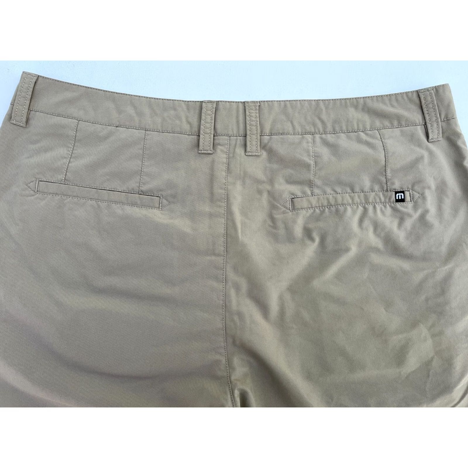 TravisMathew Travis Mathew Men's Chino Shorts 38 Khaki Flat Front Regular Inseam 10" Casual Sports Mens Size US 38 / EU 54 - 5 Thumbnail