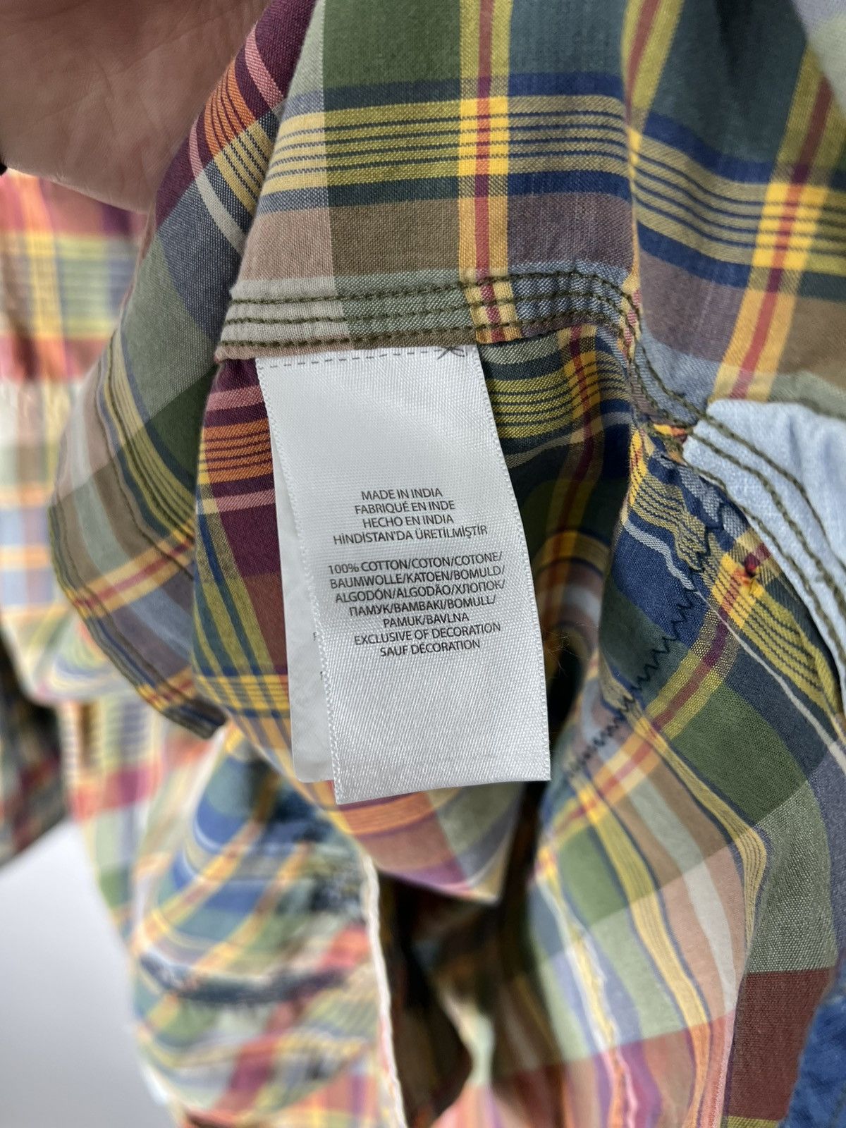 Polo Ralph Lauren Vintage rare Polo Ralph Lauren Custom Fit Patchwork Shirt Size US M / EU 48-50 / 2 - 11 Thumbnail