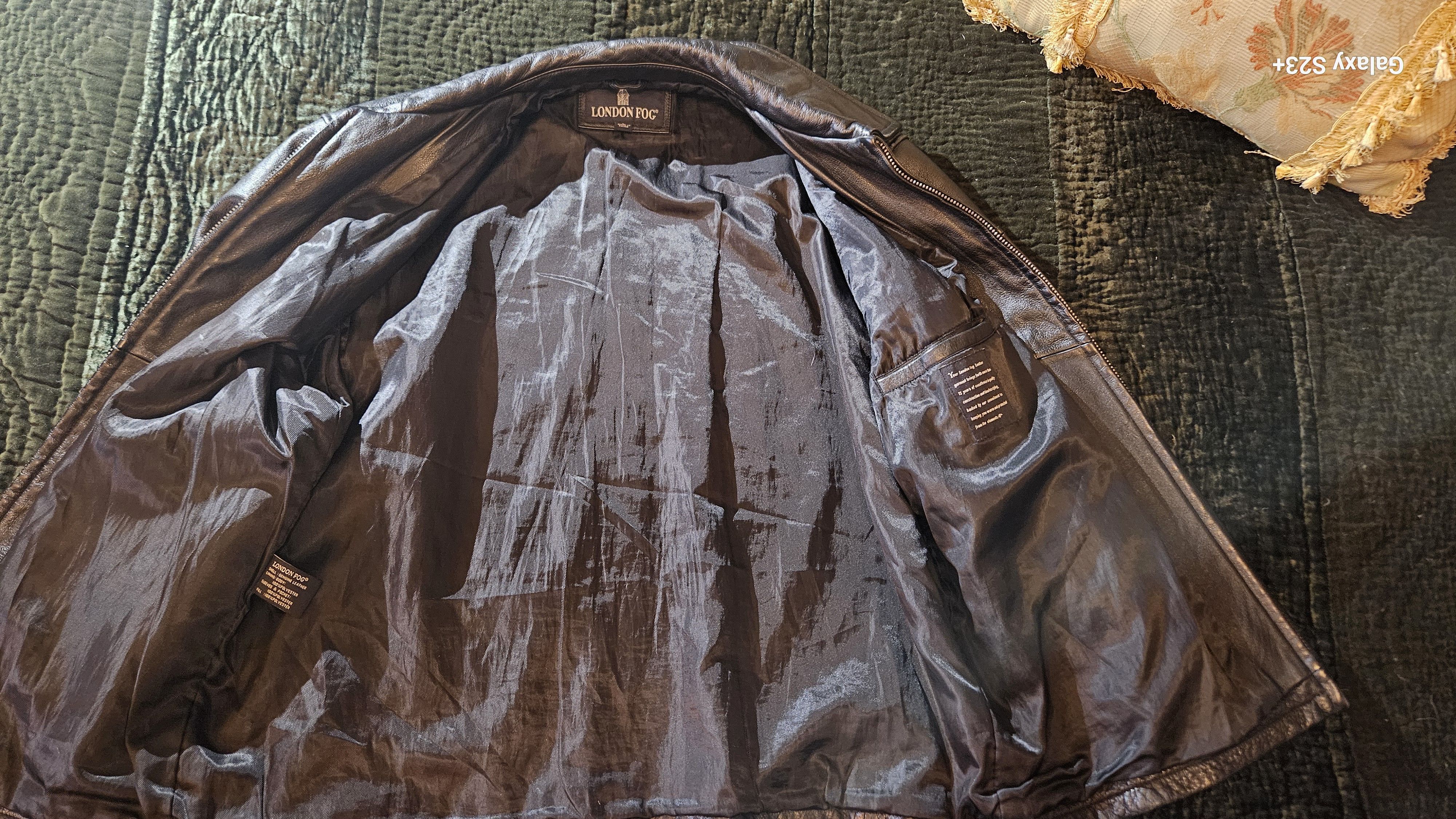 London Fog Men's Black Leather Jacket Size L. London Fog Size US L / EU 52-54 / 3 - 10 Thumbnail