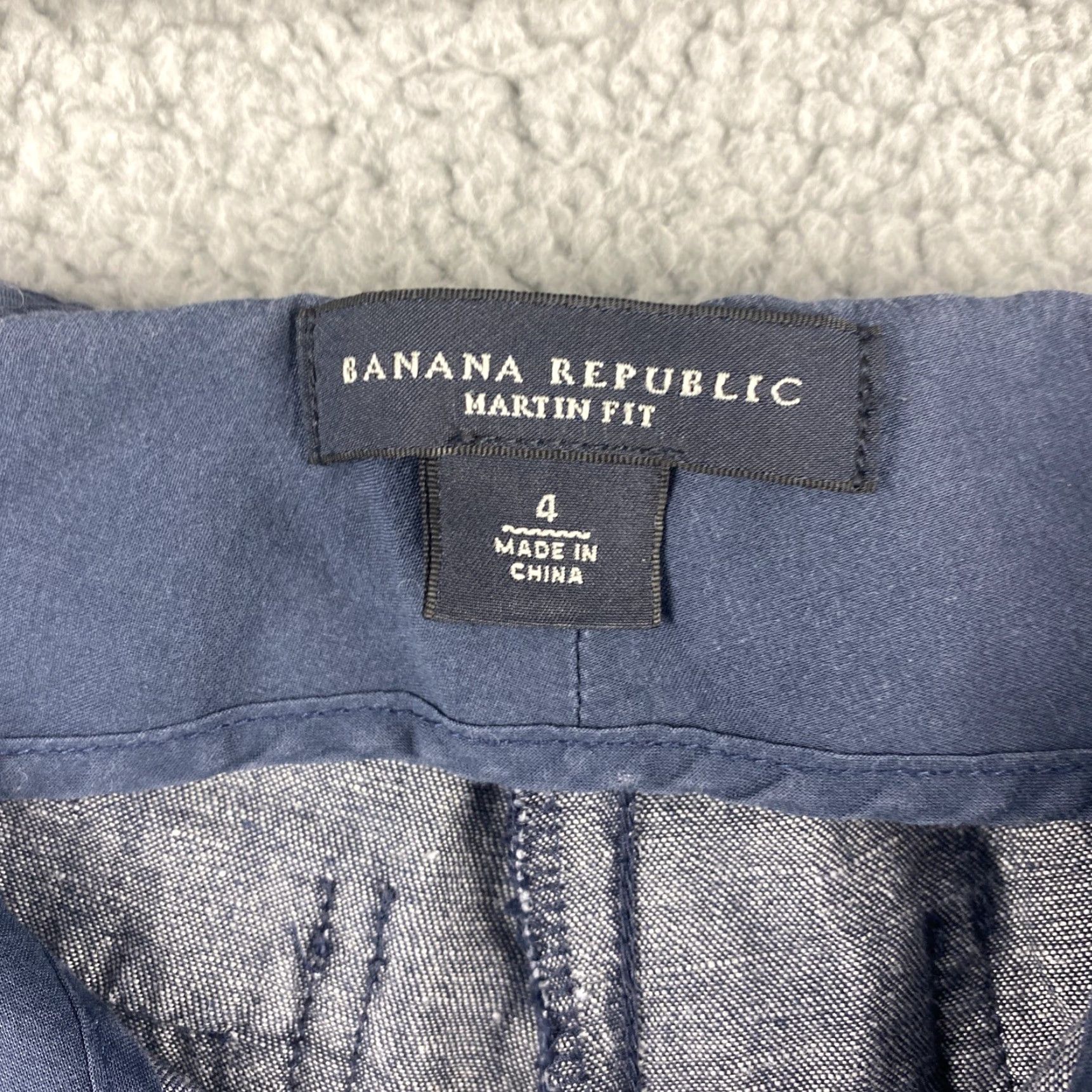Banana Republic Banana Republic Shorts Linen Blend Women's Size 4 Blue 38-6 Regular Breathable Comfort Casual Beach Walking 70s 80s 90s Vintage No Mens Womens Size 27" / US 4 / IT 40 - 5 Thumbnail