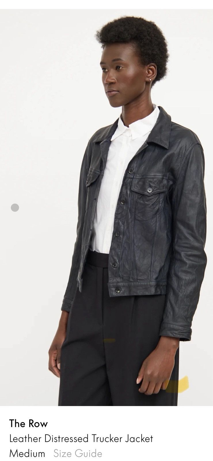 The Row The Row distressed trucker leather jacket Size M / US 6-8 / IT 42-44 - 1 Thumbnail