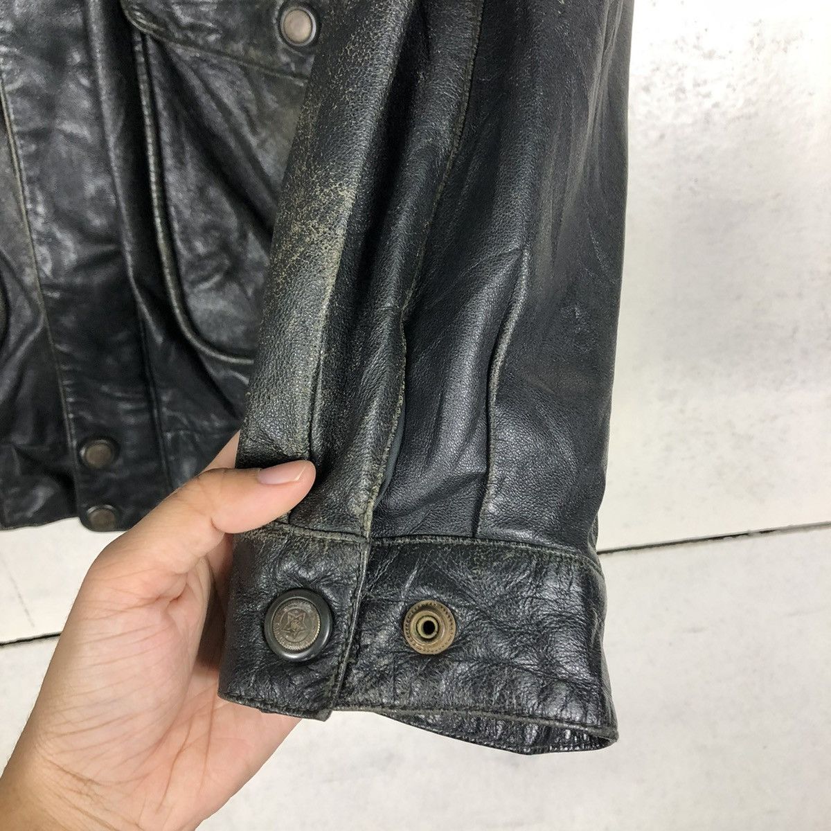Japanese Brand 🔥VINTAGE LEATHER JACKET BIKER JAPAN BLANKET ISSEY MIYAKE Size US L / EU 52-54 / 3 - 17 Thumbnail