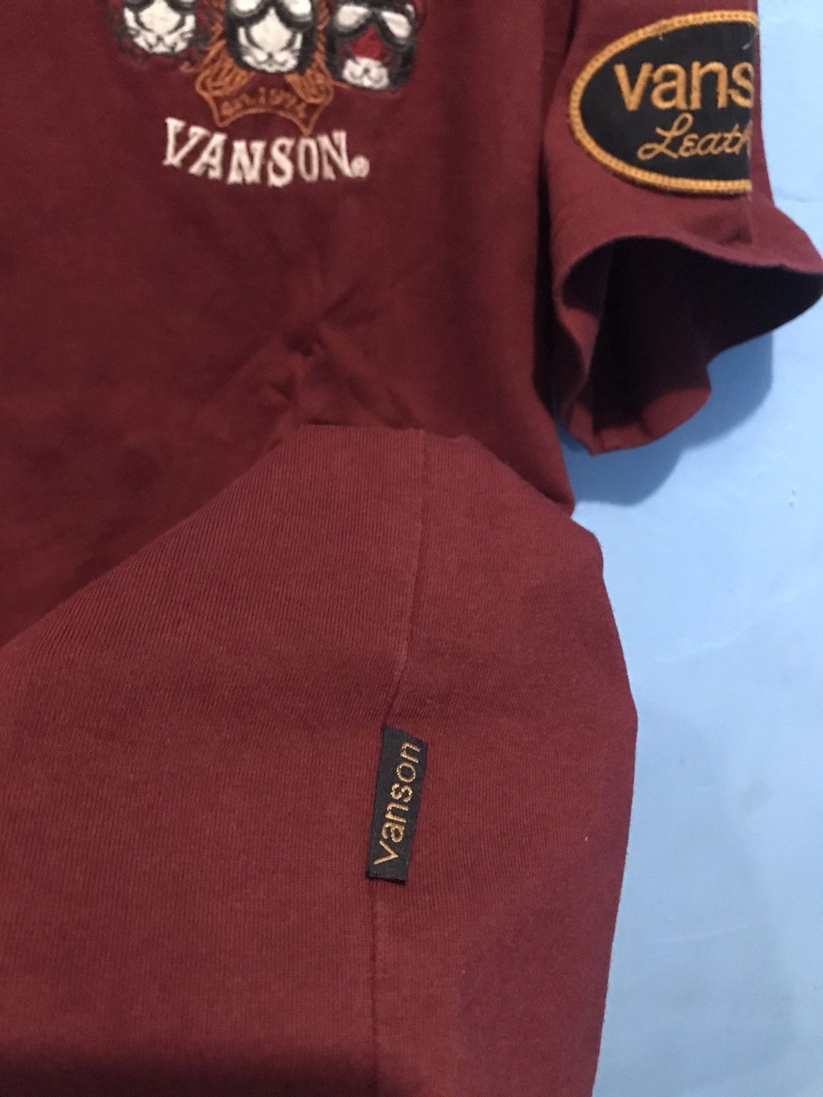 Vanson Leathers Vanson Leathers x TFOA Embroidered T Shirt Size US L / EU 52-54 / 3 - 3 Thumbnail