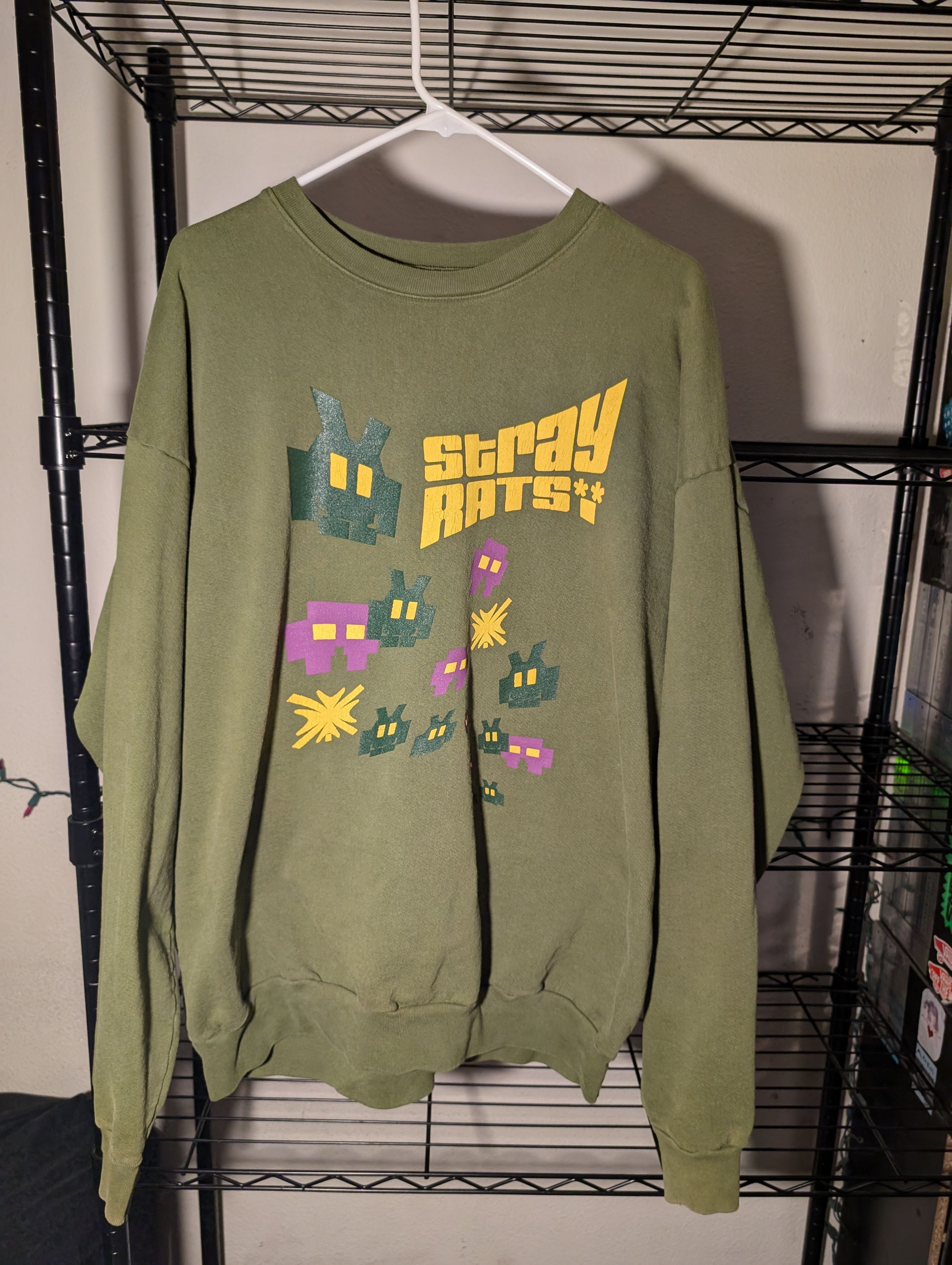 Stray Rats STRAY RATS Invader Crew Neck Green Size US XL / EU 56 / 4 - 1 Thumbnail