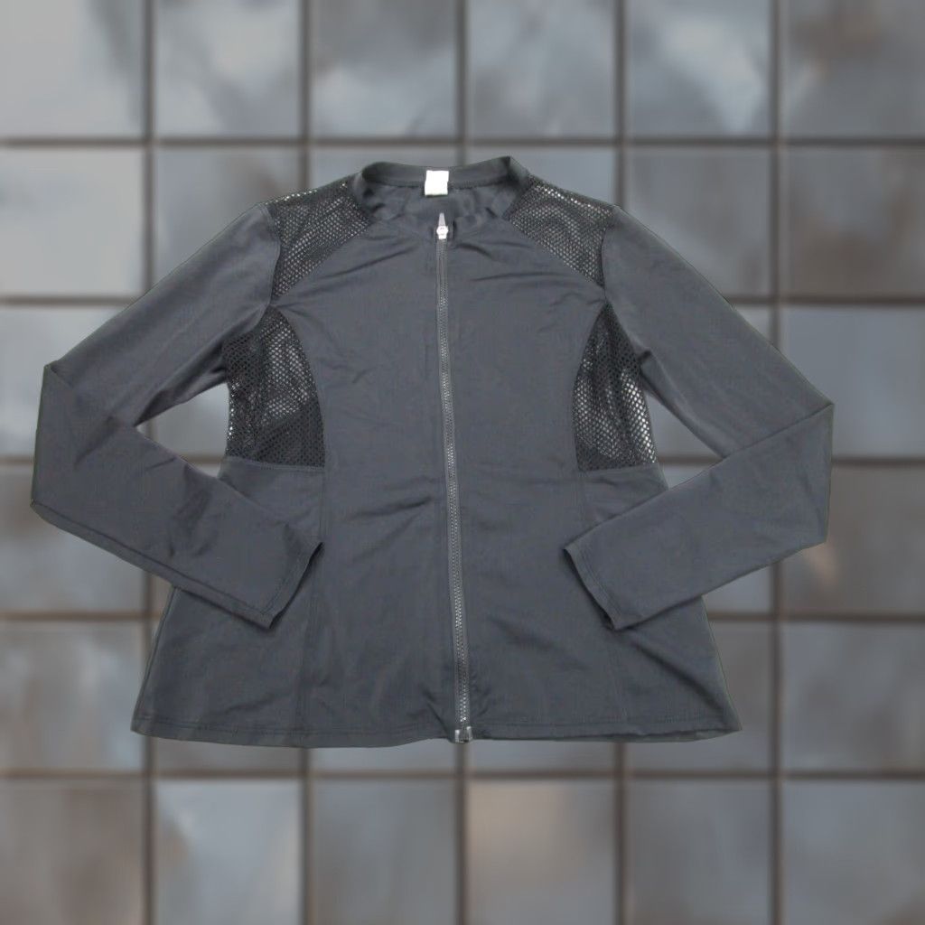 Oakley Oakley Women's Black Long Sleeve Zip Shirt Sheer Moisture Wicking Cyber Gothic Style L Size L / US 10 / IT 46 - 1 Thumbnail