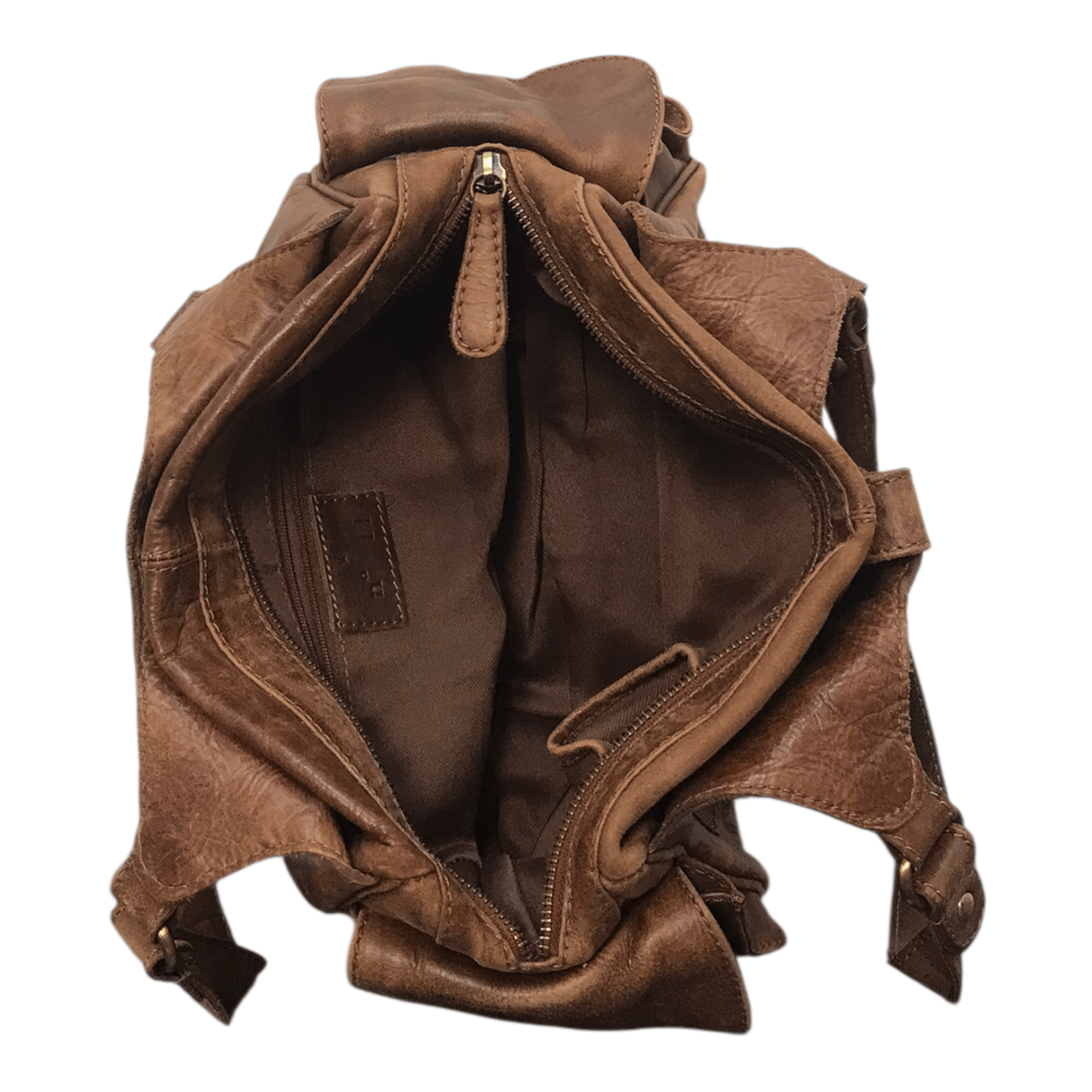 Leather N* 11 Brown Leather HandBag Size ONE SIZE - 2 Thumbnail