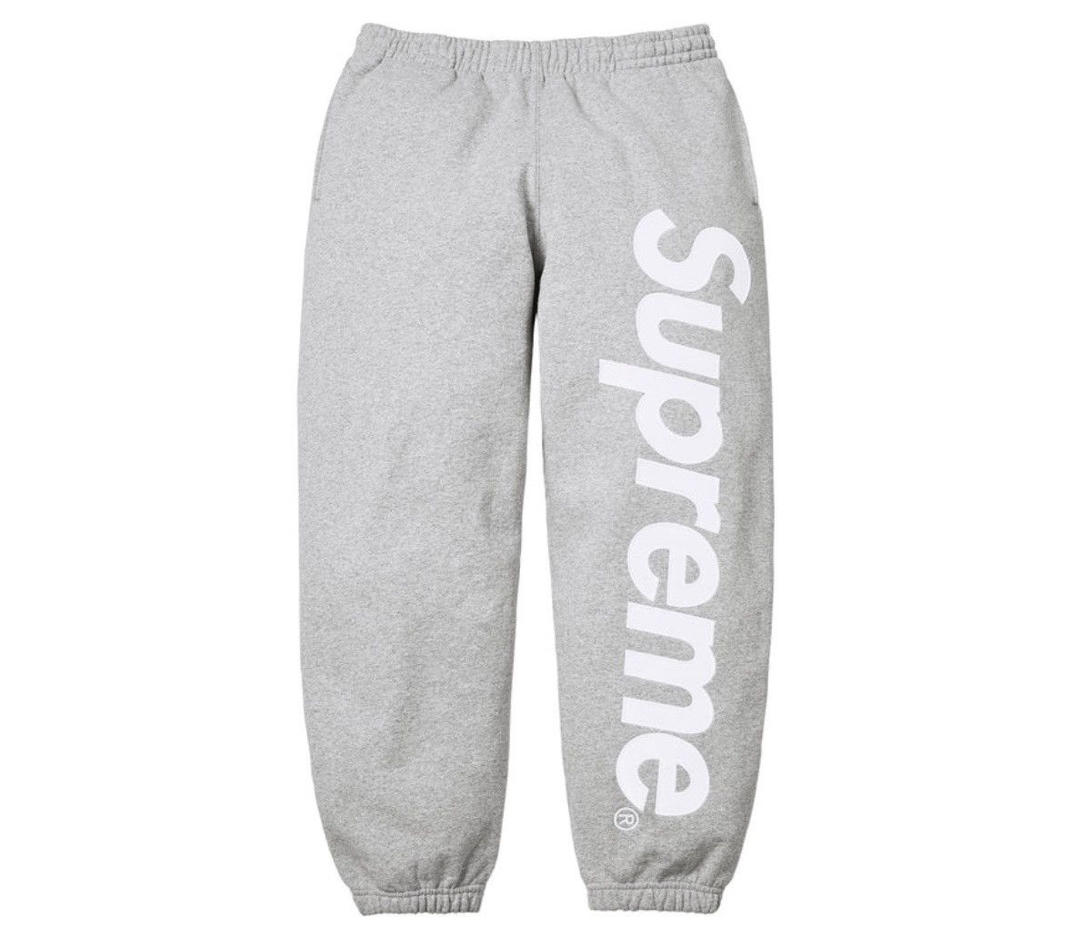 Supreme Supreme Satin Appliqué Sweatpant Heather Gray Size US 30 / EU 46 - 1 Thumbnail