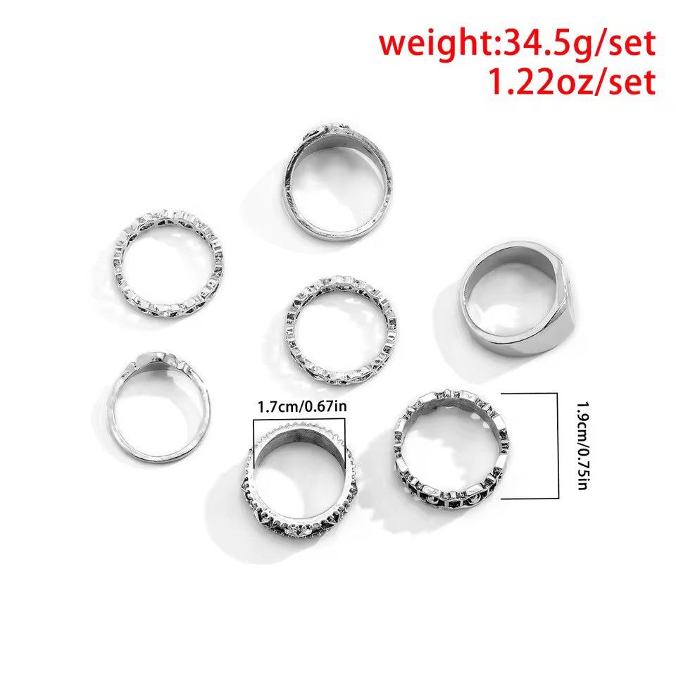 Jewelry Silver Ring Set Size ONE SIZE - 4 Thumbnail