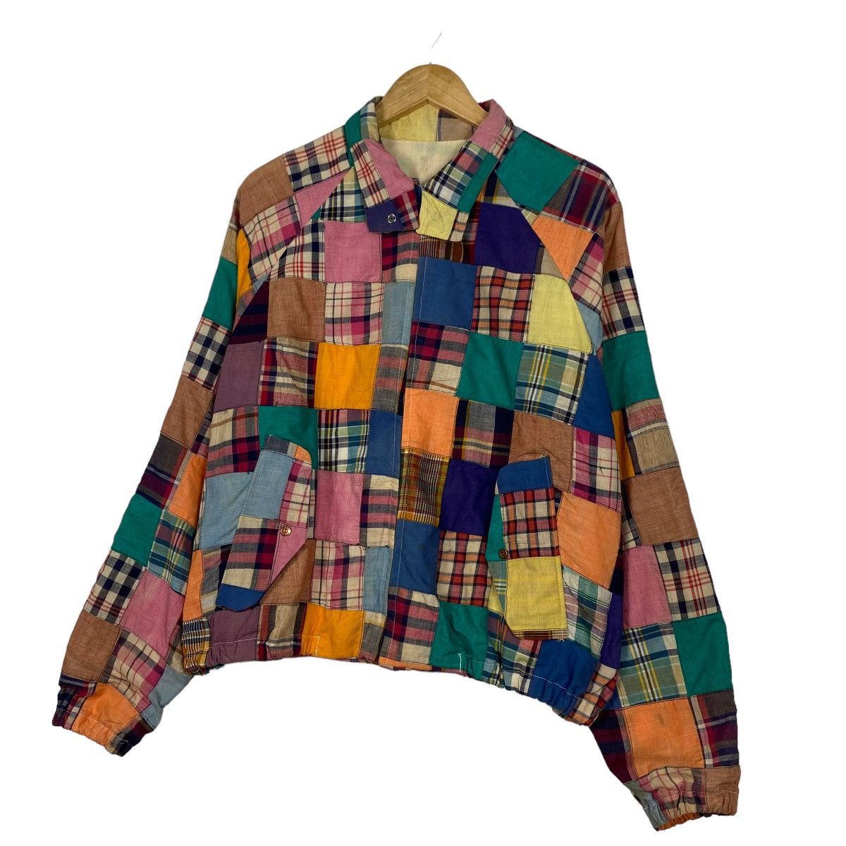 Issey Miyake × Japanese Brand 💥🔥MULTICOLOUR PATCHWORK JAPANASE ZIPPER JACKET Size US M / EU 48-50 / 2 - 2 Thumbnail