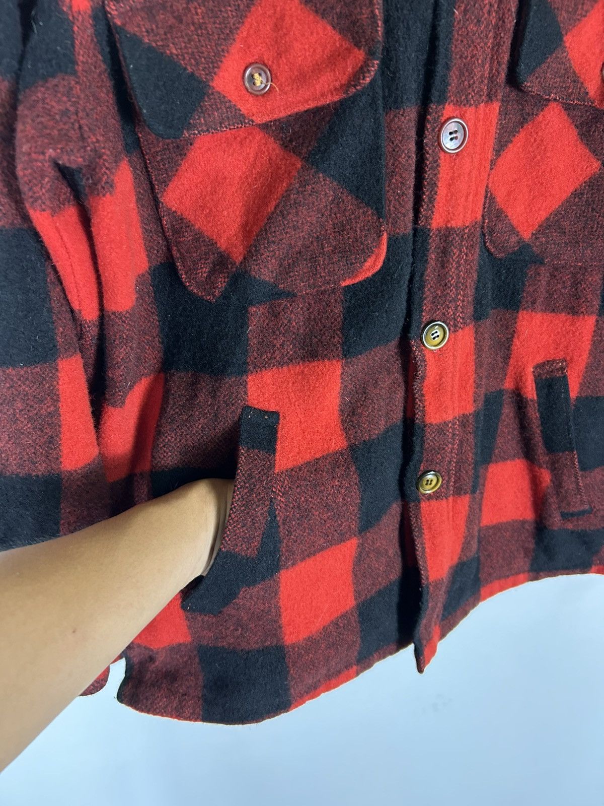 Big John ⚡️Vintage 70’s Big John Wool Flannel Button Chore Shirt Jcket Size US M / EU 48-50 / 2 - 7 Thumbnail