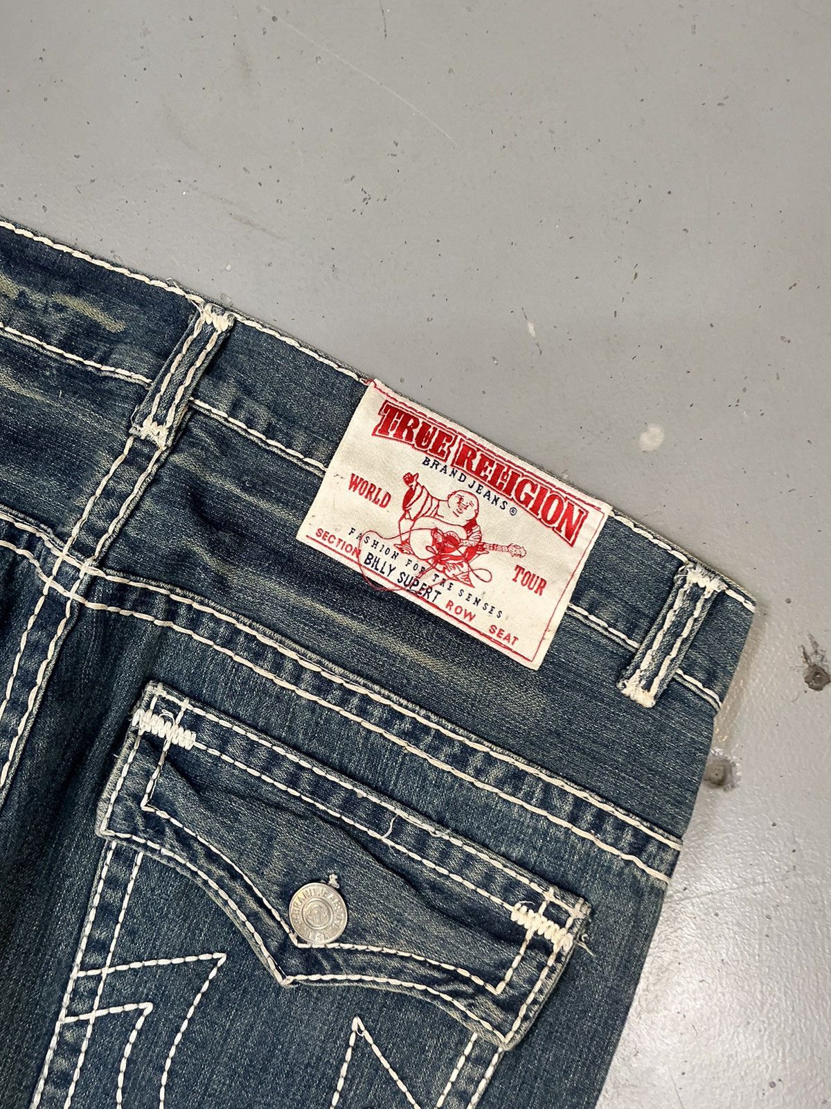 True Religion × Vintage Vintage true religion Billy super T denim jort Size US 40 / EU 56 - 6 Thumbnail