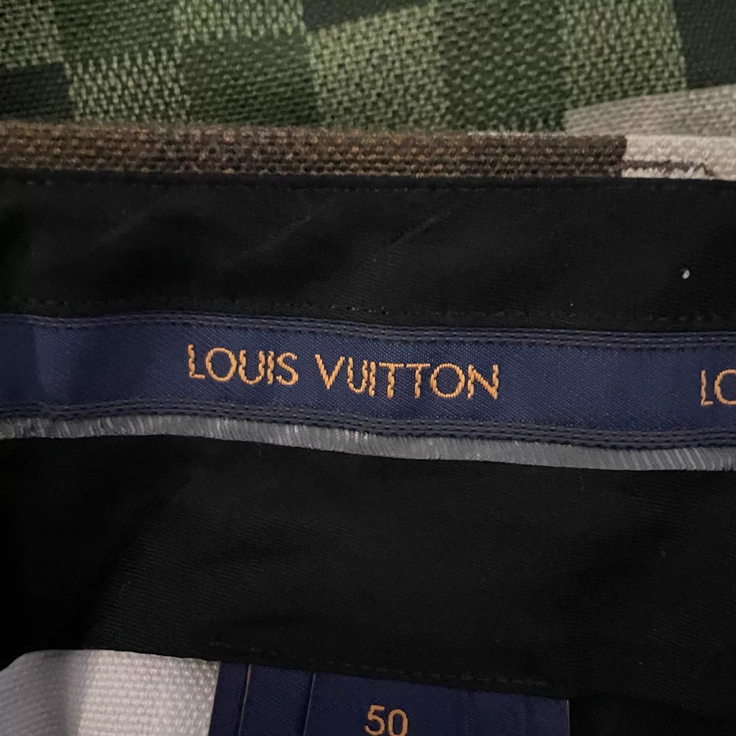 Louis Vuitton LV x Pharrell Camo Checkerboard Wide-Leg Pants Size US 34 / EU 50 - 3 Thumbnail