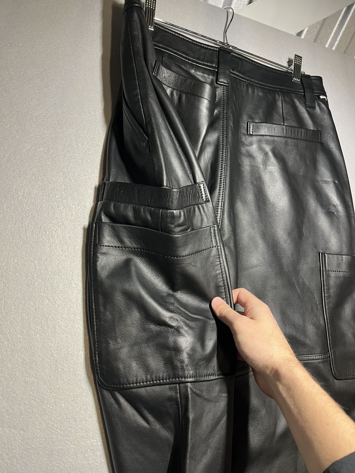 Stussy Stussy lambskin leather transit pants Size US 32 / EU 48 - 11 Thumbnail