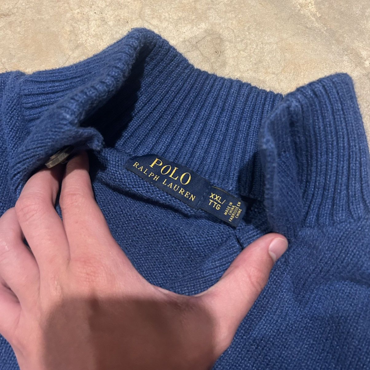 Polo Ralph Lauren Vintage Polo Ralph Lauren 3 Button High Neck Knit Sweater Size US XXL / EU 58 / 5 - 4 Thumbnail